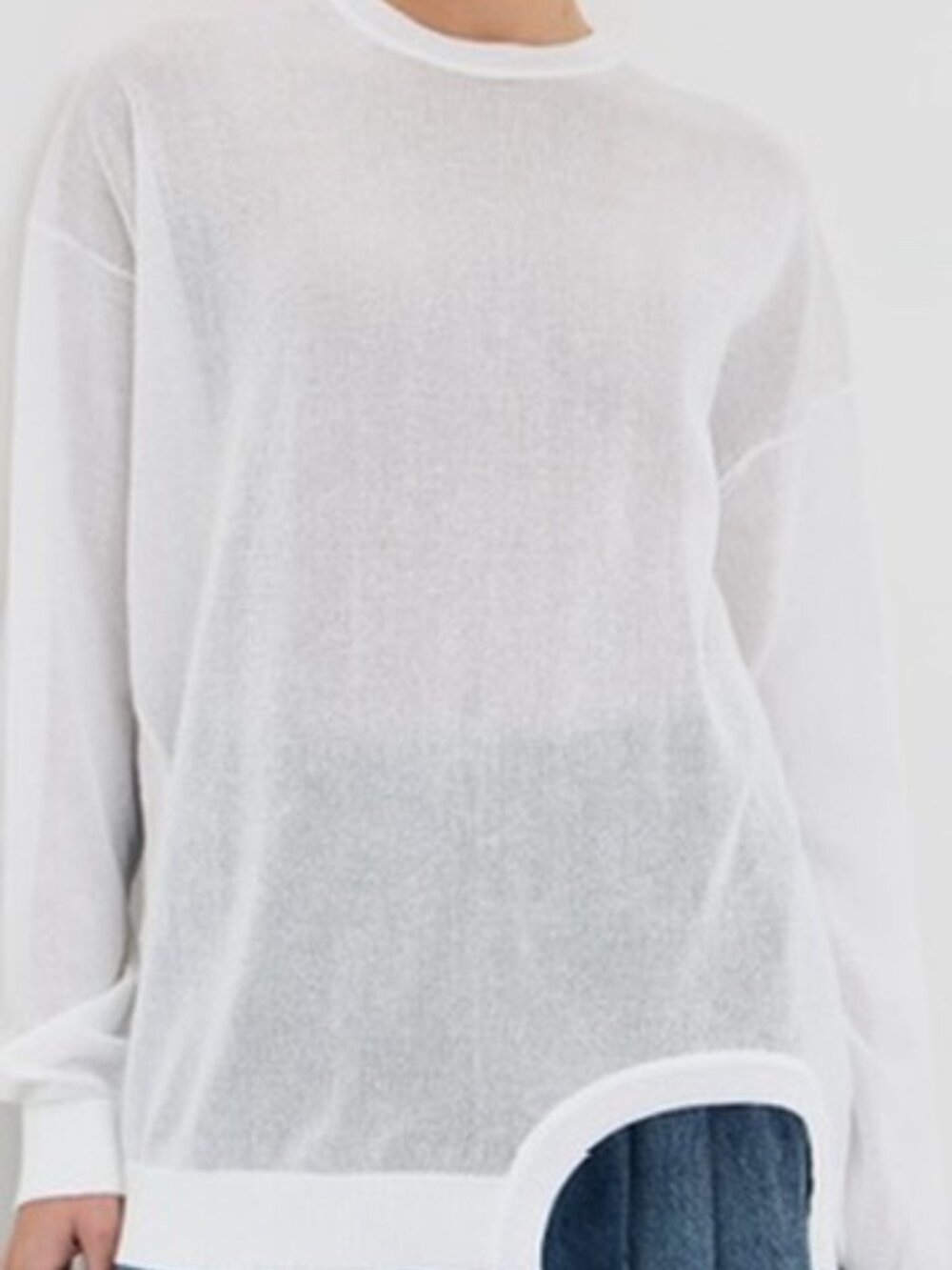 Tibi Crispy Sweater with Cut Out Detail